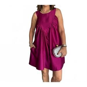 NEW FATE women's mod mini dress in magenta